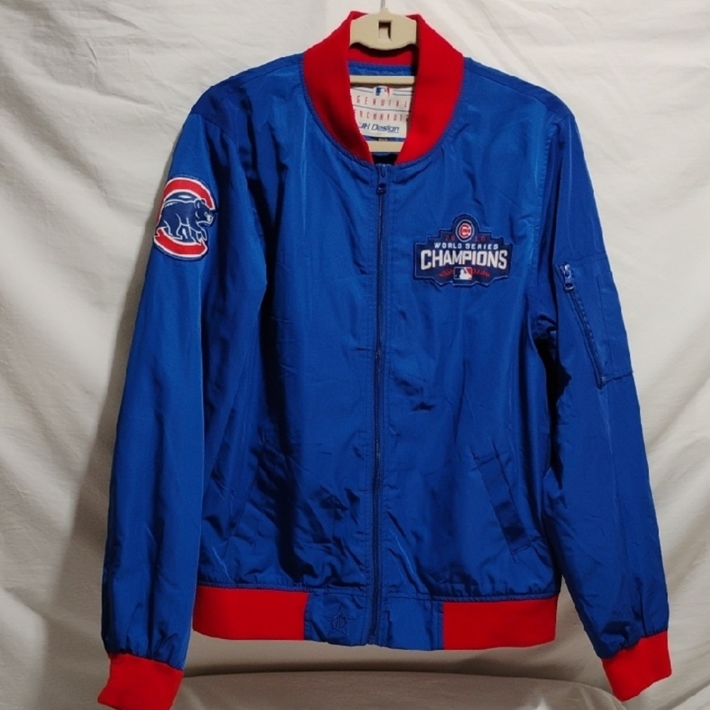 (BX48) SALE! Chicago Cubs Genuine Merchandise 2016 World Series Champions Jacket